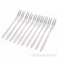 ICYANG 10 Pcs Stainless Steel Fruit Fork  Two Prong Forks Set Bistro Cocktail Tasting Appetizer Small Cake Pastries Dessert - B079NB83DG